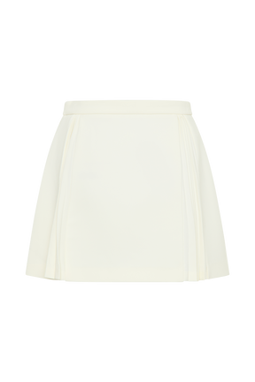 Melinda Mini Skirt With Pleats - Ivory