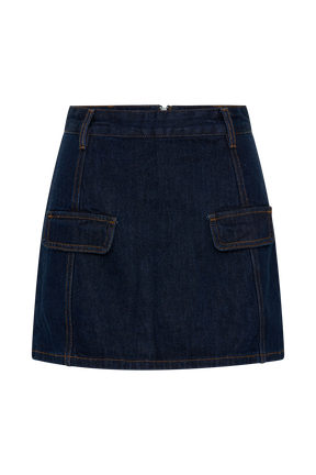 Rosalyn Mini Denim Skort - Indigo Blue