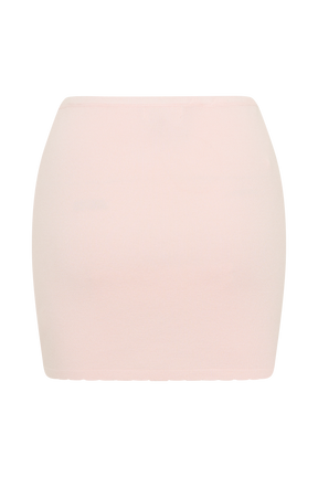 Monroe Embroidered Knit Mini Skirt - Baby Pink And Ivory