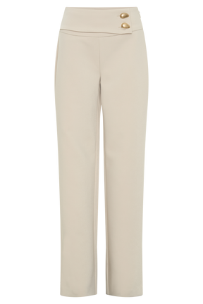 Lindie Straight Leg Suiting Pants - Sand