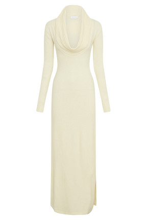 Alessandra Reversible Knit Maxi Dress - Ivory Marle
