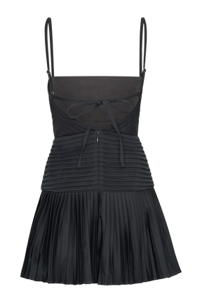 Rylee Multi Pleat Mini Dress - Charcoal