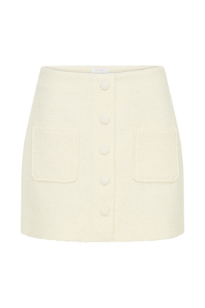 Mirelle Textured Boucle Mini Skirt - Ivory