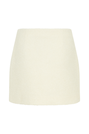 Mirelle Textured Boucle Mini Skirt - Ivory