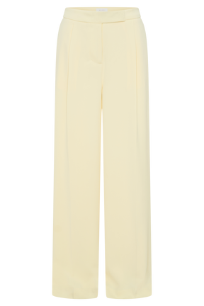 Faith Suiting Wide Leg Pant - Lemon Cream