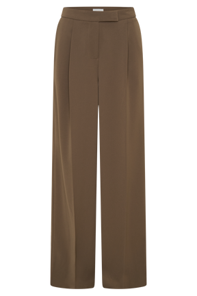 Faith Suiting Wide Leg Pant - Cacao Brown