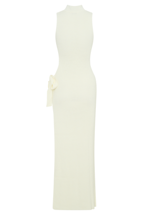 Stephanie Cut Out Knit Maxi Dress - Ivory
