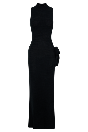 Stephanie Cut Out Knit Maxi Dress - Black