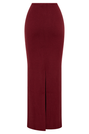 Kyle Knit Maxi Skirt - Cherry Red