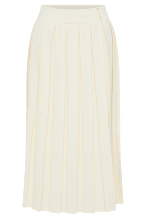 Sunny Pleated Midi Skirt - Ivory