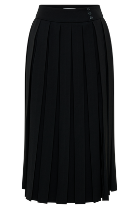 Sunny Pleated Midi Skirt - Black