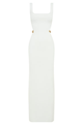 Alysanne Cut Out Knit Maxi Dress - White