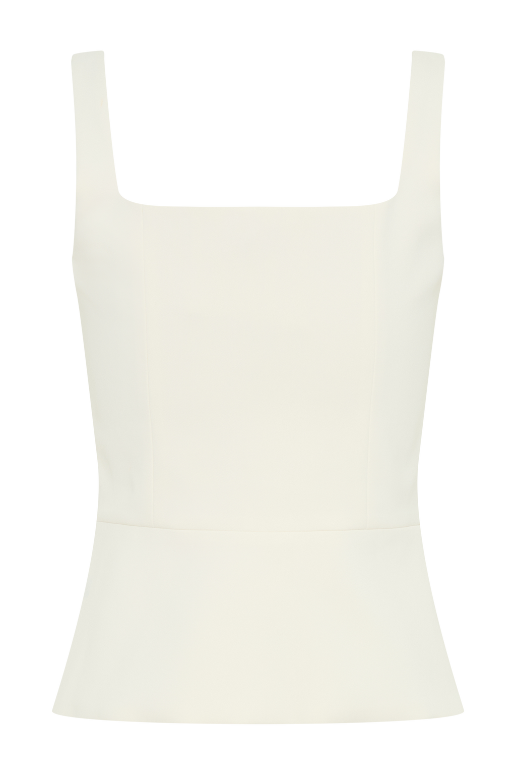 Sunny Suiting Peplum Top - Ivory