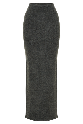 Elise Knit Maxi Skirt - Charcoal Marle
