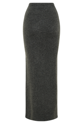 Elise Knit Maxi Skirt - Charcoal Marle