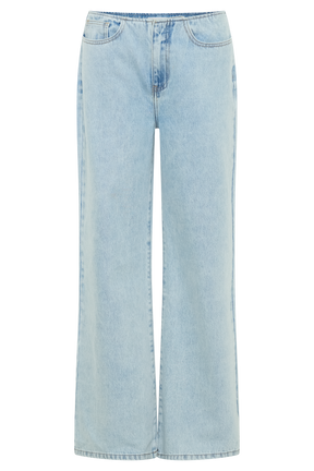 Caitlin Mid Rise Denim Flare Jeans - Light Blue
