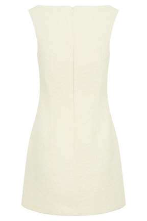 Angela Textured Boucle Mini Dress - Ivory