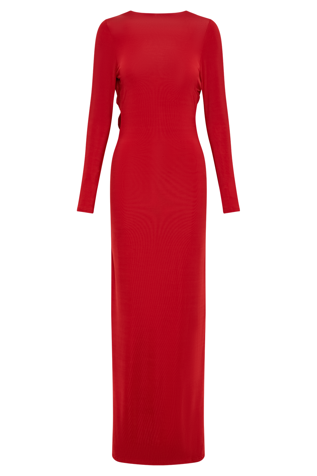 Bennett Slinky Long Sleeve Maxi Dress - Ruby