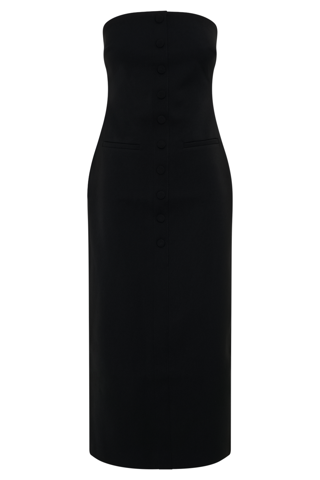 Sussan Strapless Midi Dress - Black