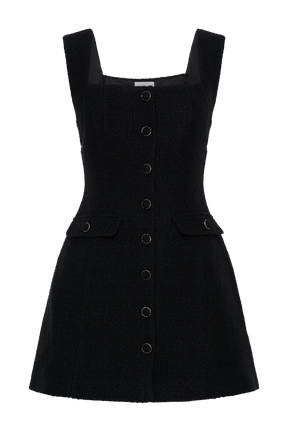 Desire Boucle Mini Dress - Black