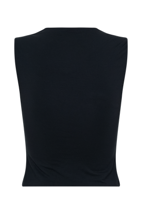 Tatianna Lace Trim Modal Top - Black