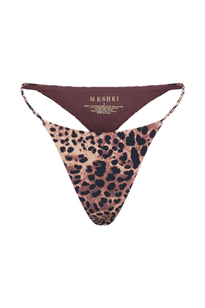Melika Braided Bikini Bottoms - Leopard Print