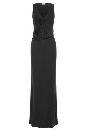 Kassidy Peached Jersey Maxi Dress - Black