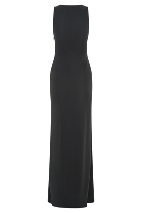 Kassidy Peached Jersey Maxi Dress - Black