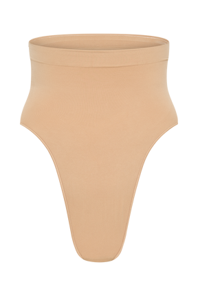 Saria High Waist Shapewear Briefs - Beige