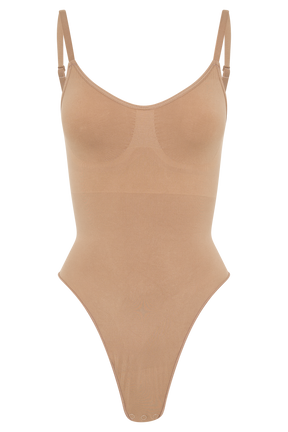 Alyssa Backless Shapewear Bodysuit - Latte