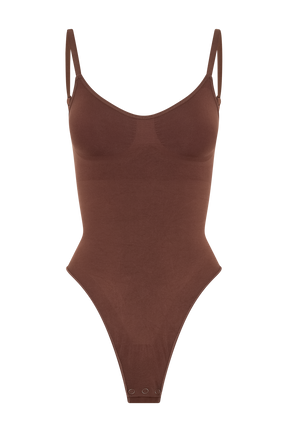 Alyssa Backless Shapewear Bodysuit - Espresso