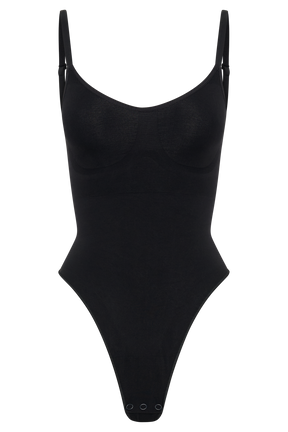 Alyssa Backless Shapewear Bodysuit - Black