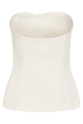Lindie Strapless Suiting Top - Ivory