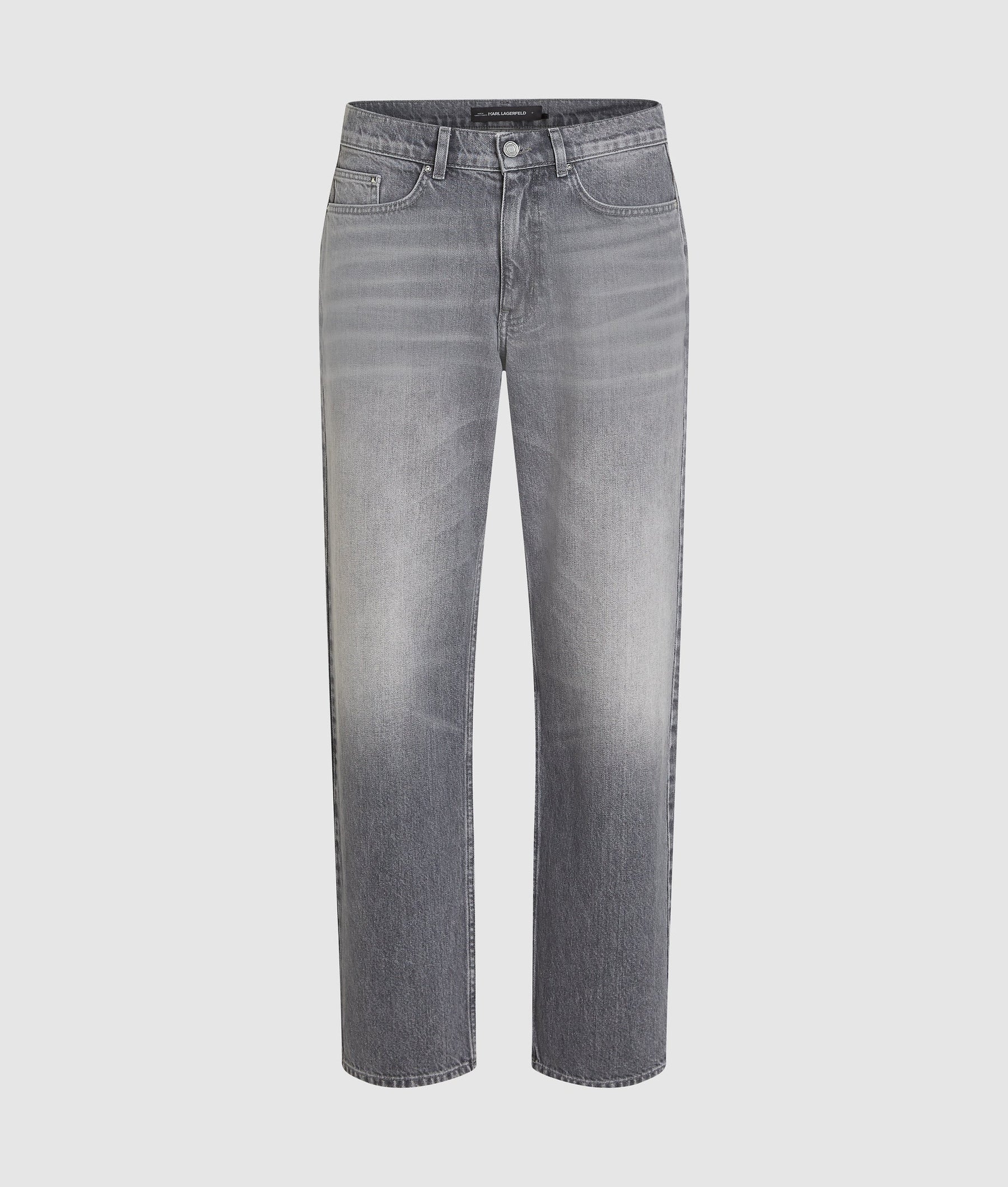 Washed straight jeans