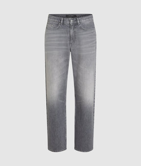 Washed straight jeans