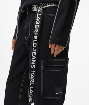 Contrast stitch cargo pants