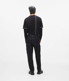 Contrast stitch cargo pants