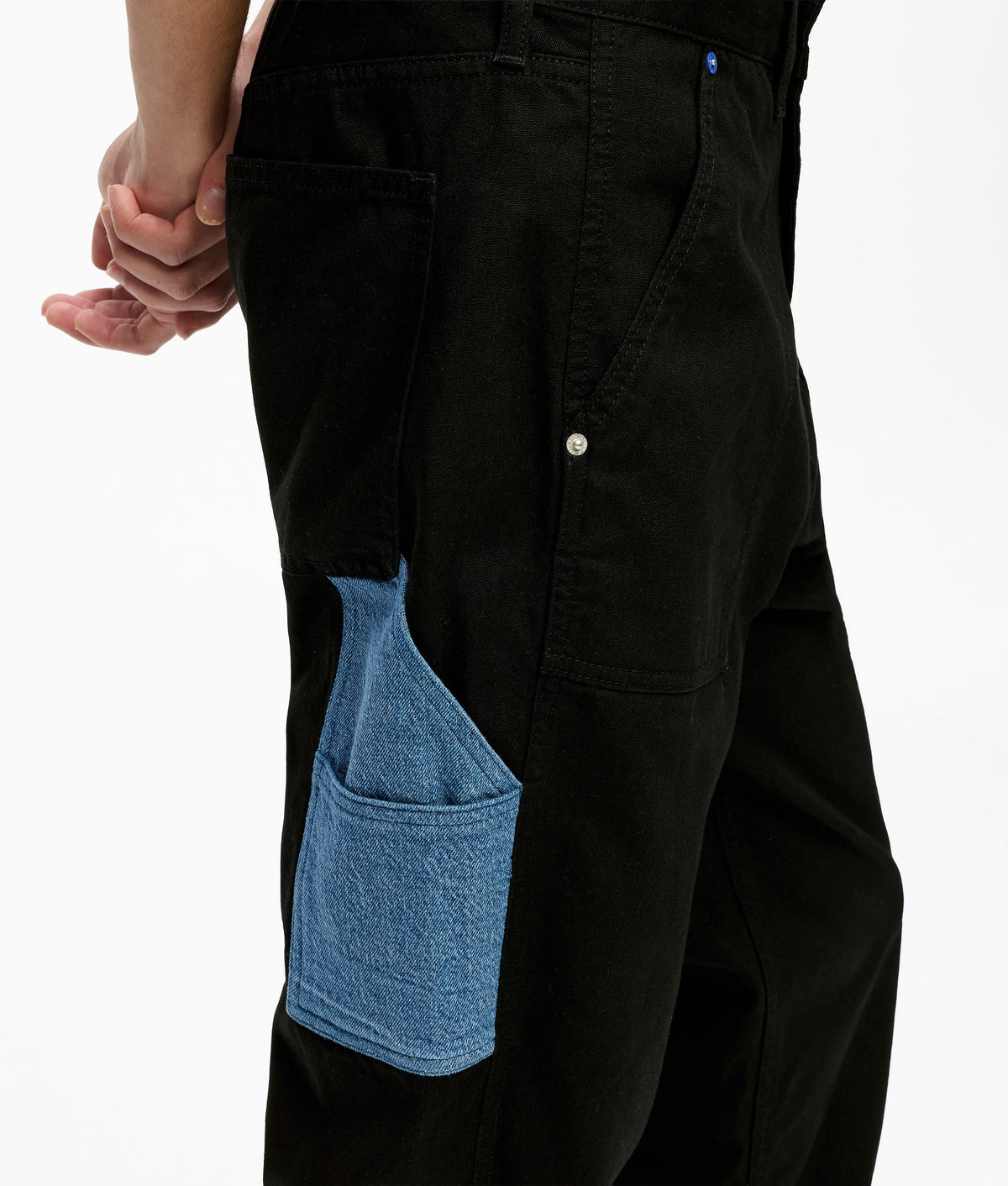 Denim pocket carpenter trousers