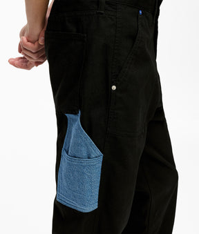 Denim pocket carpenter trousers