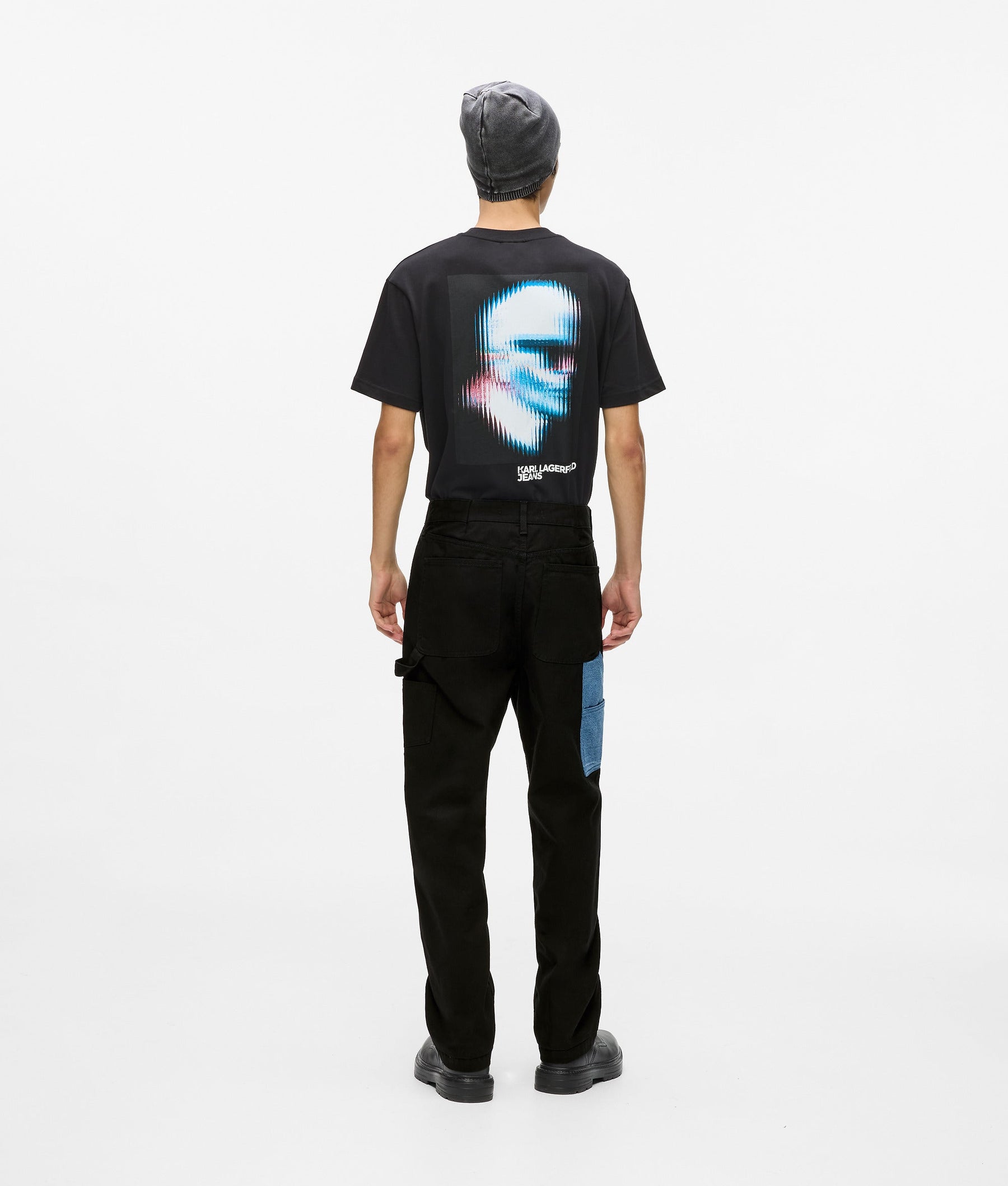 Denim pocket carpenter trousers