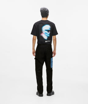 Denim pocket carpenter trousers