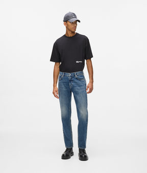 Vintage wash straight jeans