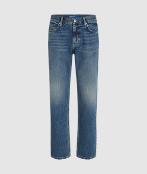 Vintage wash straight jeans