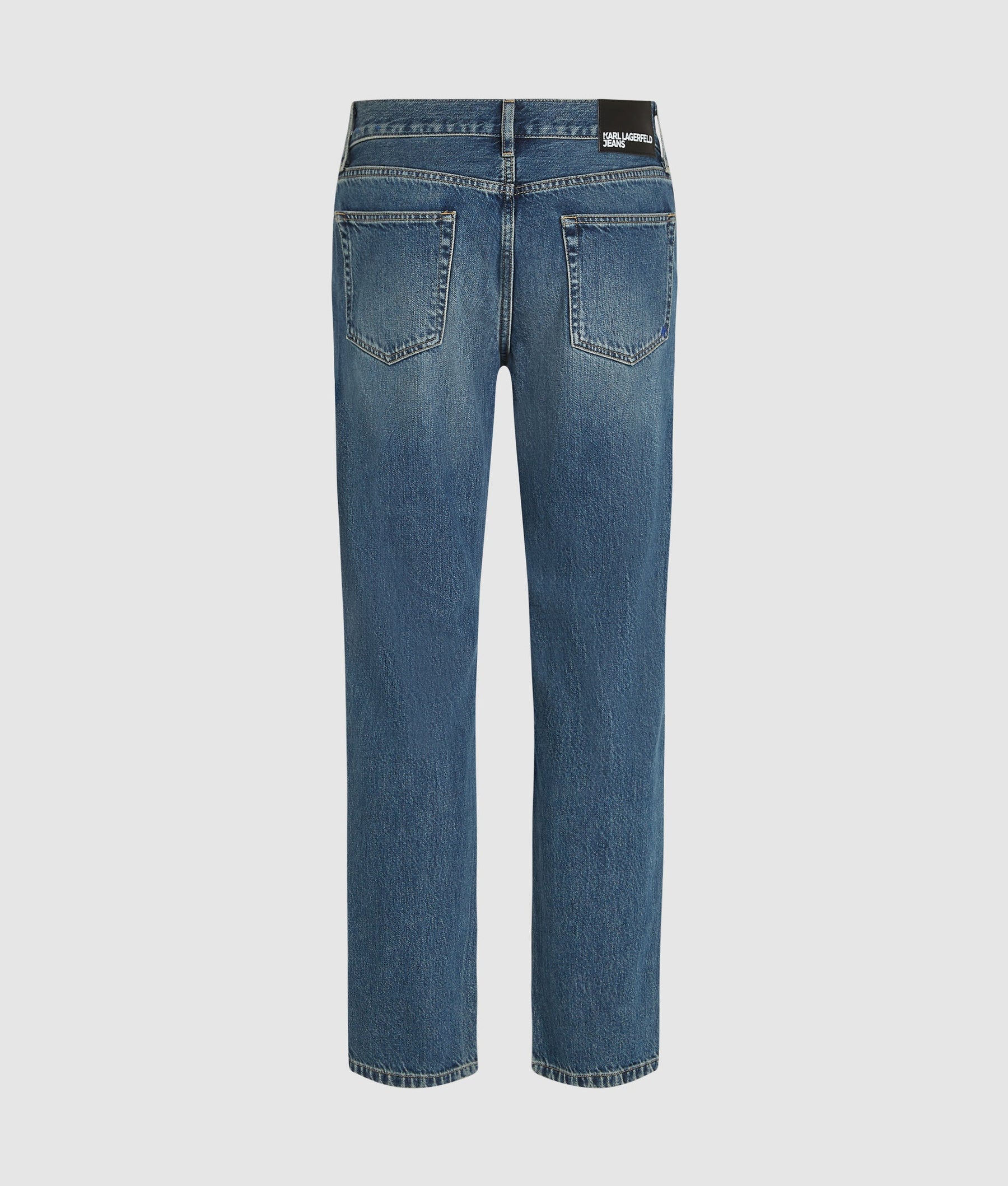 Vintage wash straight jeans