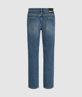 Vintage wash straight jeans