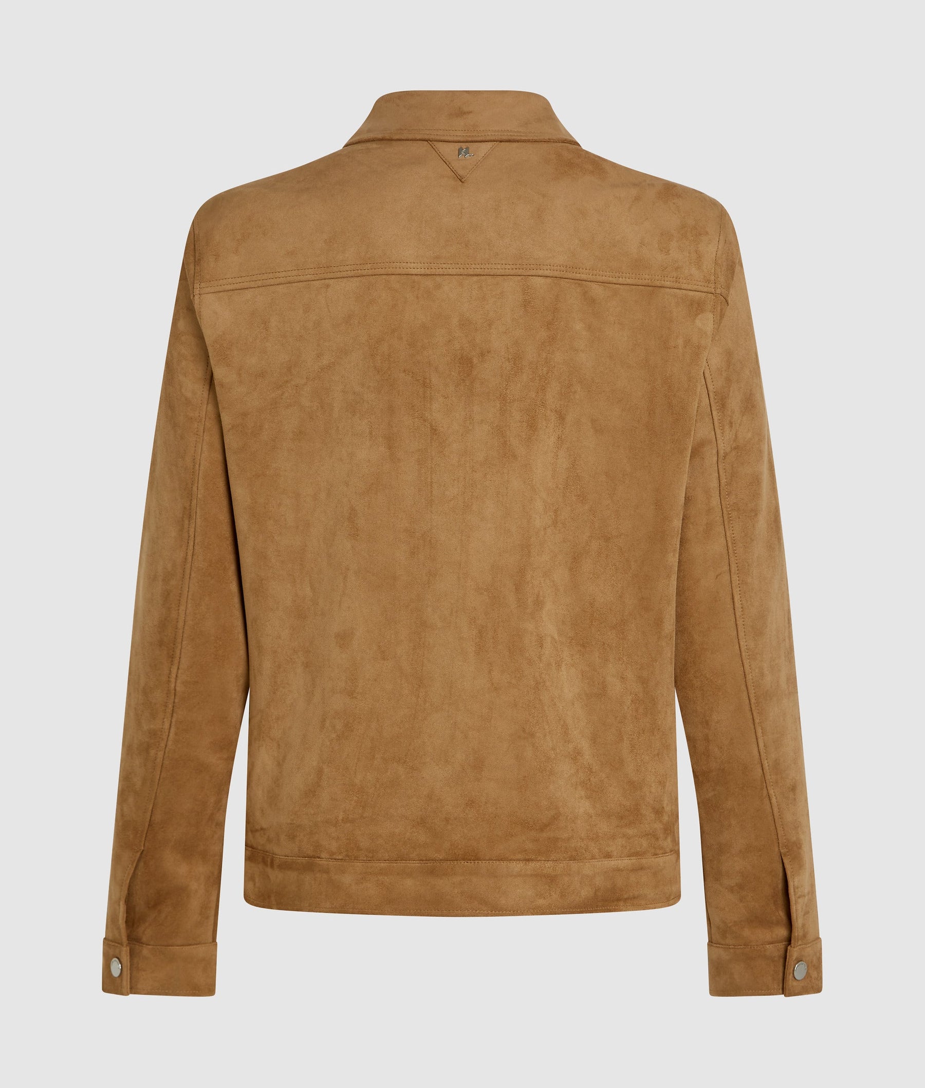 Faux suede trucker jacket