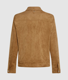 Faux suede trucker jacket