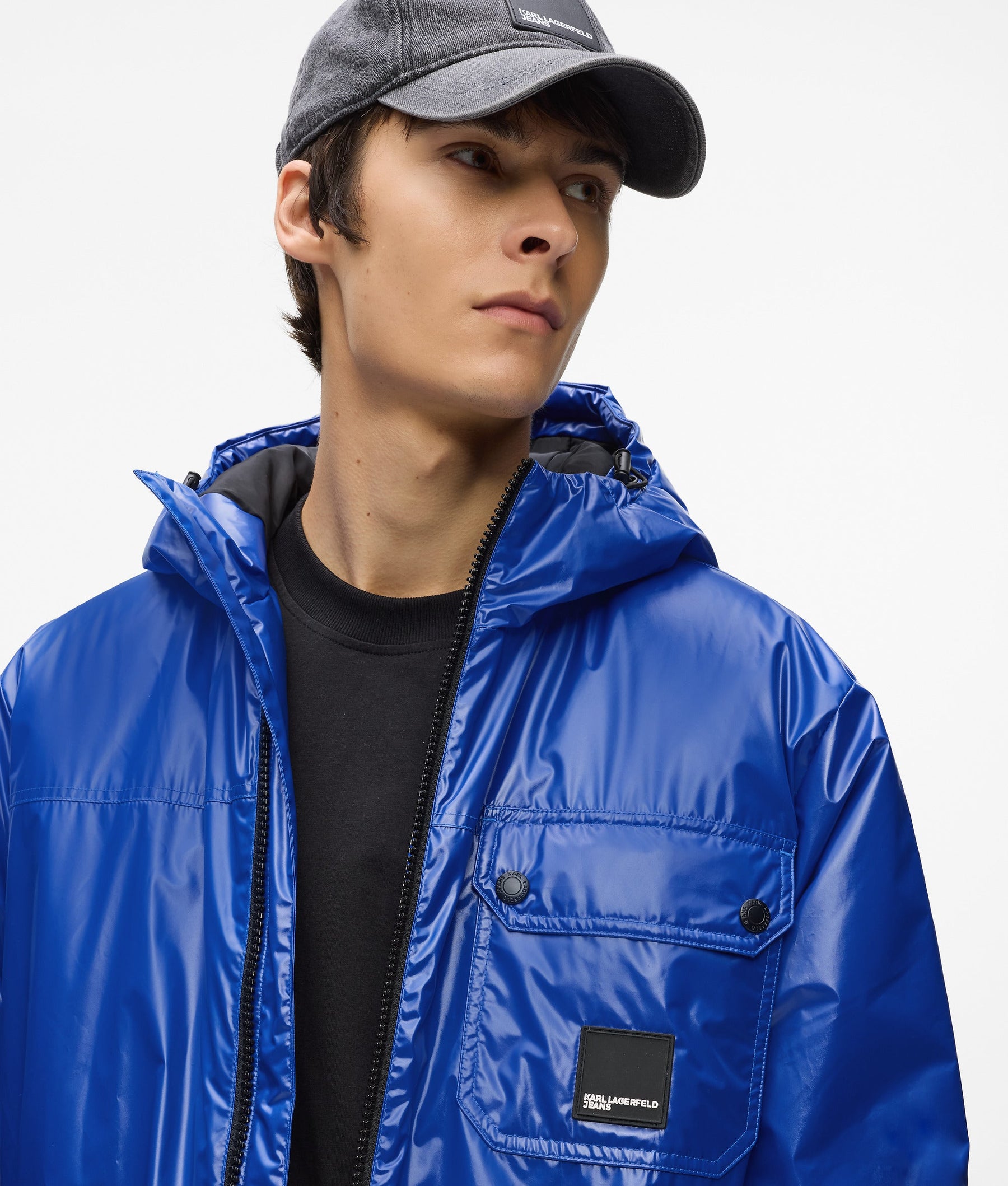 High-shine utility jacket