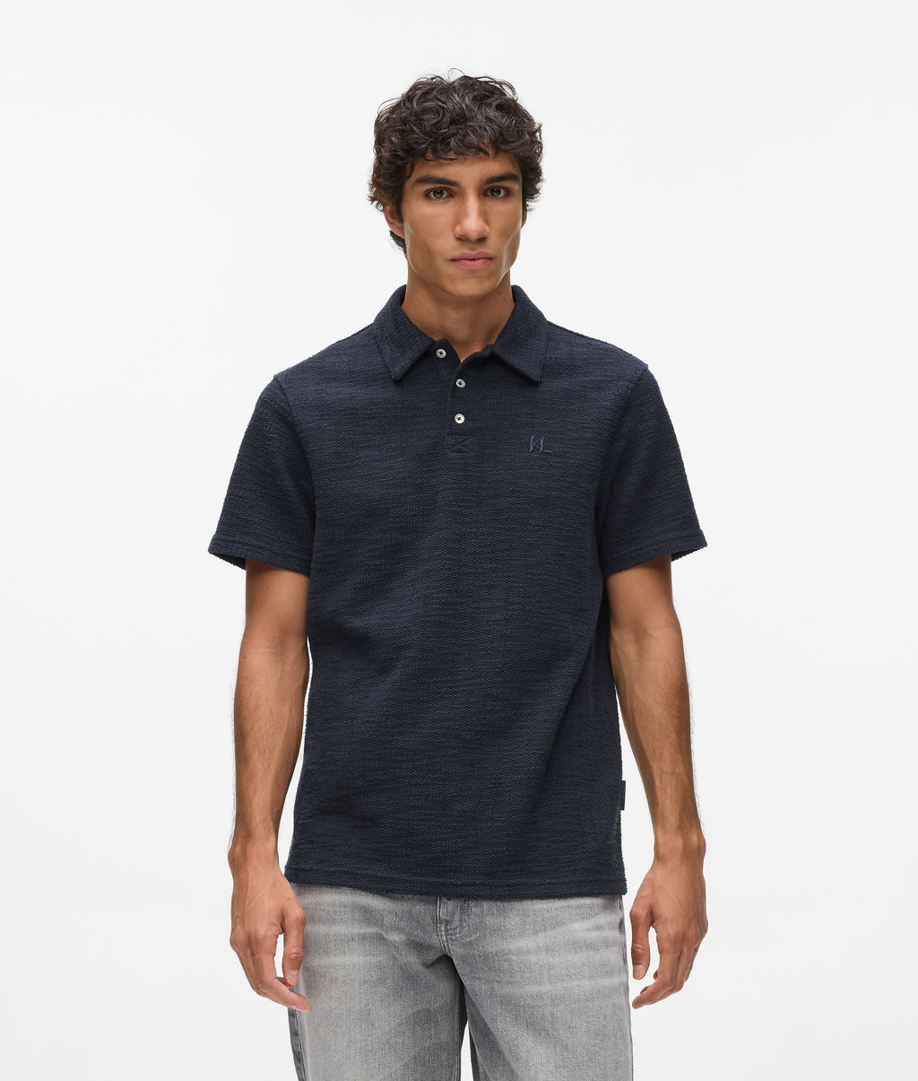 Bouclé polo shirt