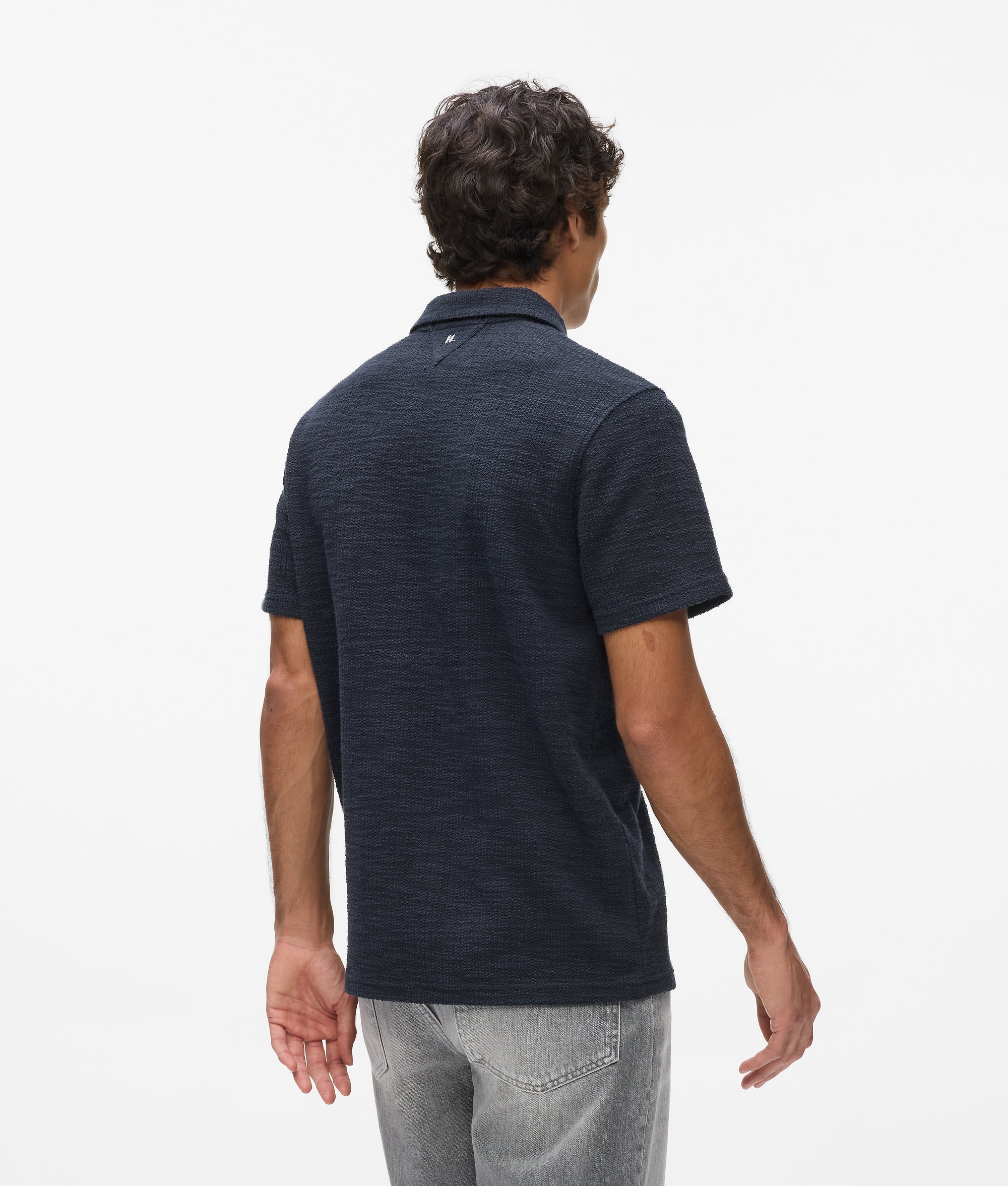 Bouclé polo shirt